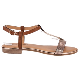 L. Lux. Shoes Camel Flat Sandaalit ruskea