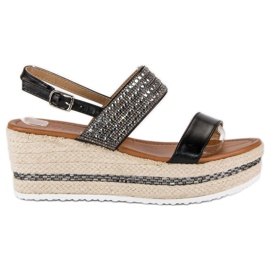 Seastar Wedge espadrillit musta