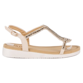 SDS Mukavat litteät sandaalit ruskea