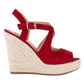 Wedge espadrillit punainen Wedge espadrillit punainen
