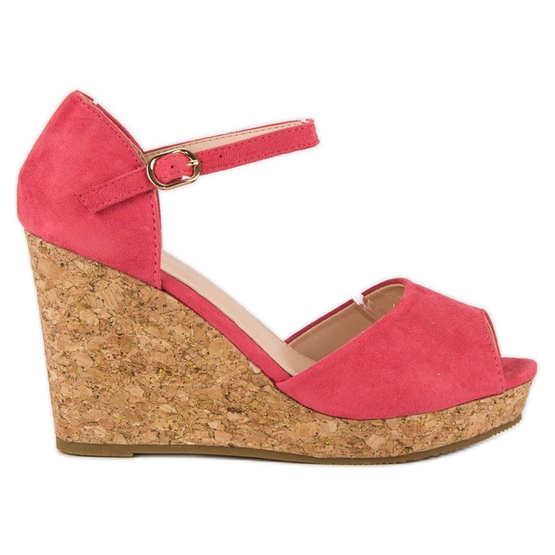 Super Me Sandaalit korkkikiilakorkossa vaaleanpunainen