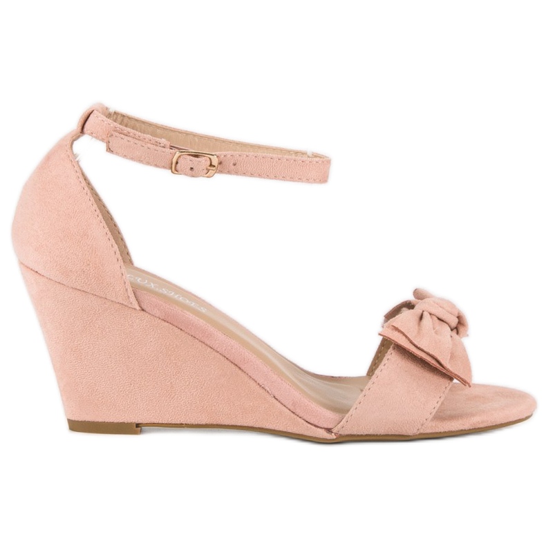 L. Lux. Shoes Tyylikkäät kiila sandaalit vaaleanpunainen