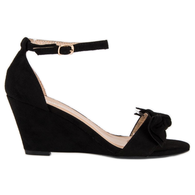 L. Lux. Shoes Tyylikkäät kiila sandaalit musta