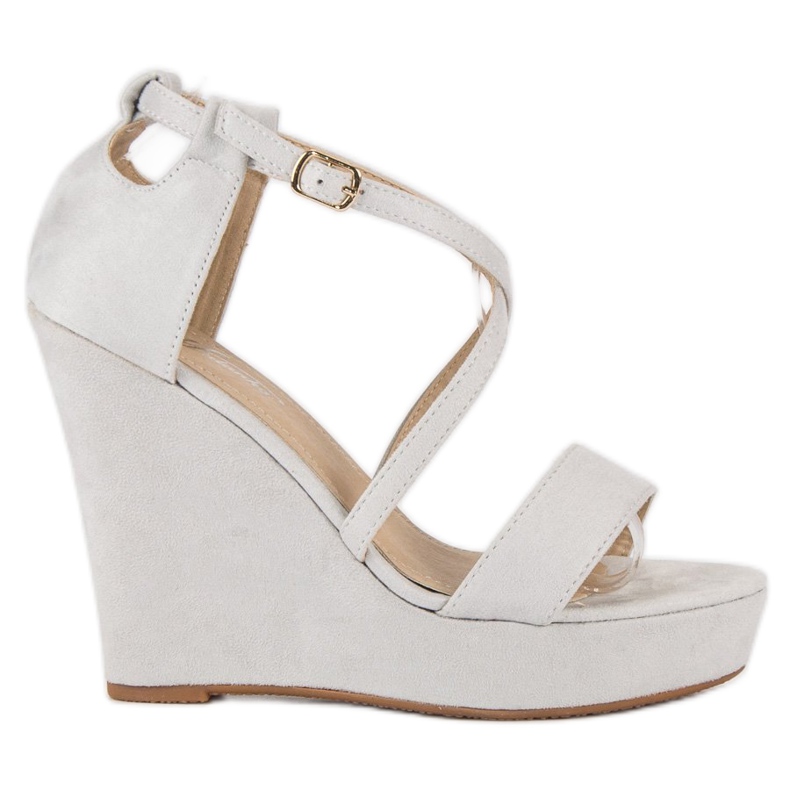 Suede kiila sandaalit harmaa