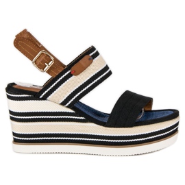 Ribbisandaalit musta Ribbisandaalit musta