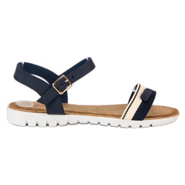 Top Shoes Naisten rennot sandaalit tummansininen