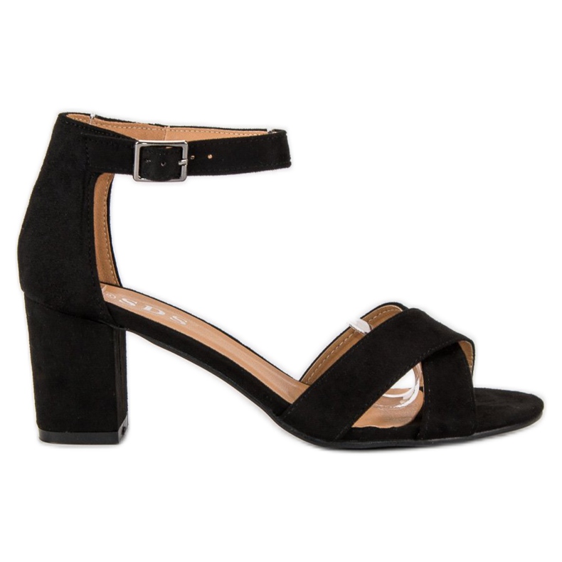 SDS Mokkanahkasandaalit pylväässä musta