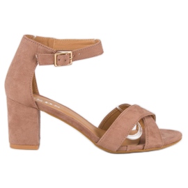 SDS Mokkanahkasandaalit pylväässä vaaleanpunainen SDS Mokkanahkasandaalit pylväässä vaaleanpunainen