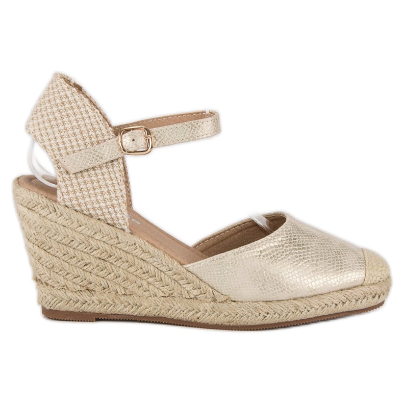 Nio Nio Wedge espadrillesandaalit ruskea keltainen Nio Nio Wedge espadrillesandaalit ruskea keltainen
