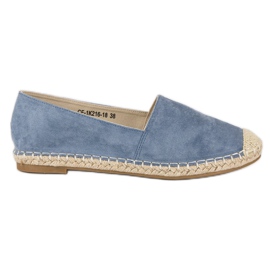 Best Shoes Siniset mokkanahkaiset espadrillit sininen