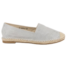 Best Shoes Harmaa mokkanahka espadrillit