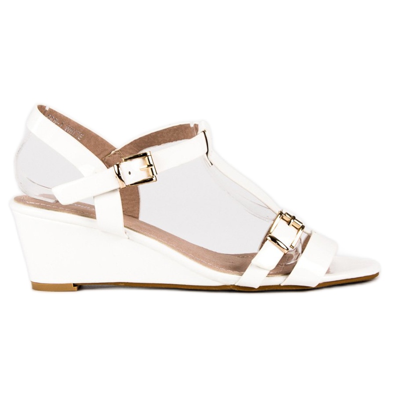 Beauty Girl'S Lakatut kiila sandaalit valkoinen