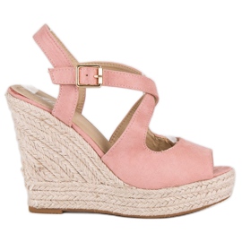 Wedge espadrillit vaaleanpunainen