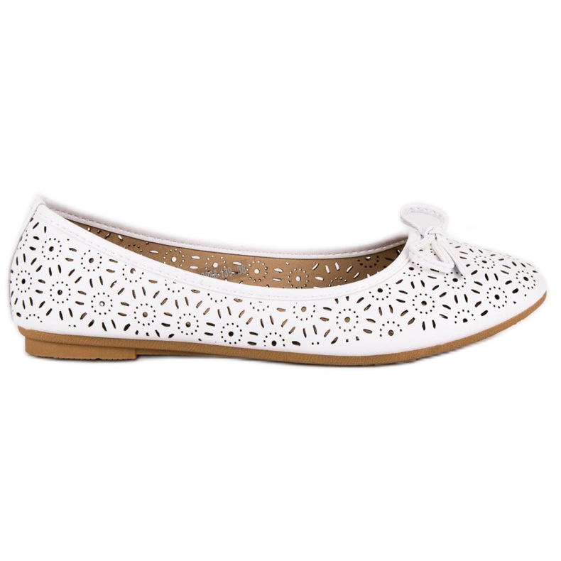 Diamantique Harjakatkoiset balerinat valkoinen