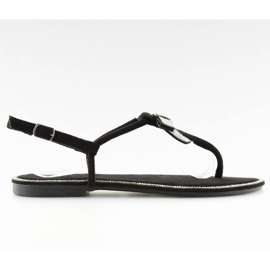 Mustat mokkanahkasandaalit 218-120