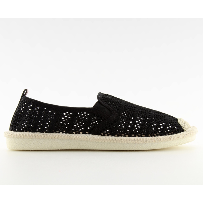 Mustat mesh espadrillit F01B Mustat