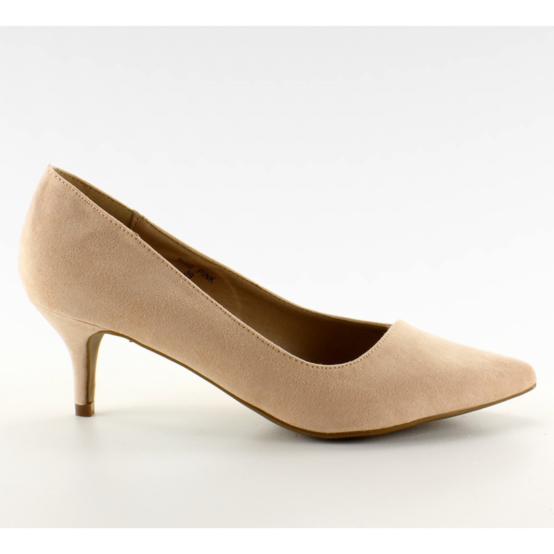 Mokkanahkapumput matalaan kantapäähän ZH02 vaaleanpunainen