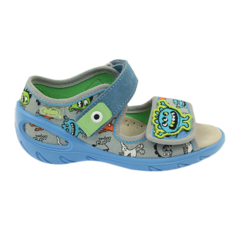 Sandaalien nahkainen sisäosa Befado 433P sininen oranssi harmaa