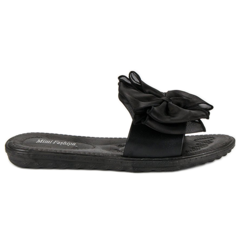 Tossut rusetilla musta