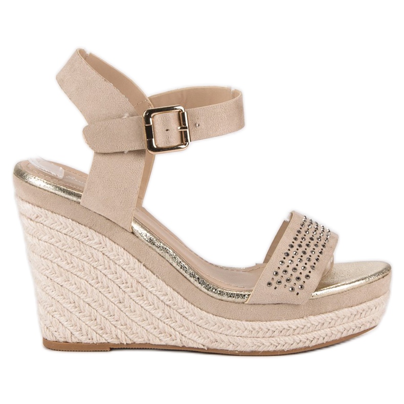 Sweet Shoes Beige wedge espadrillit