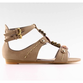 Naisten sandaalit khakikivillä ZS3522