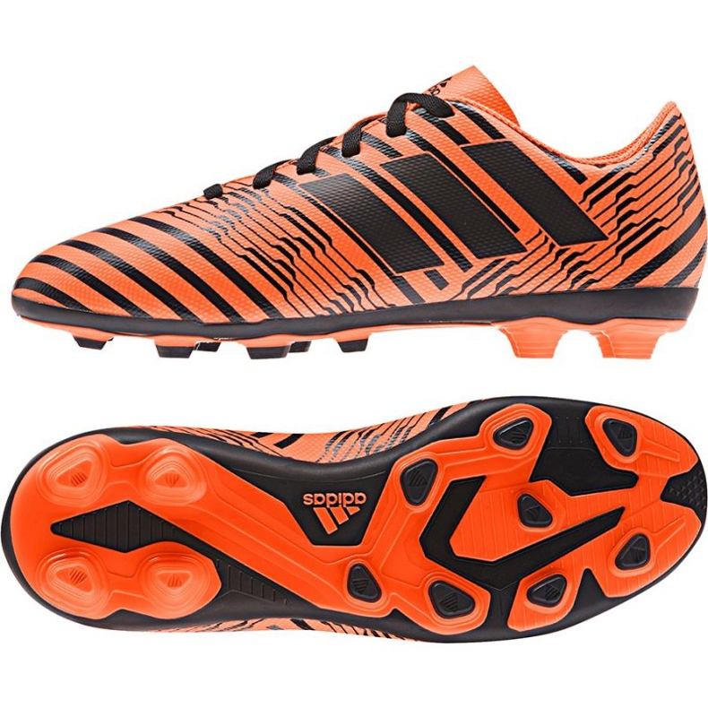 Adidas Nemeziz 17.4 FxG Jr S82460 jalkapallokengät oranssi oranssi