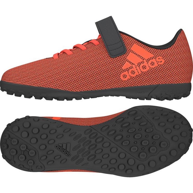 Adidas X 17.4 Tf Jr. jalkapallokengät oranssi