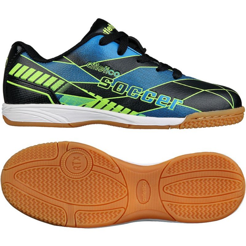 Sisäkengät Atletico In Jr 7336 S76637 musta sininen vihreä musta