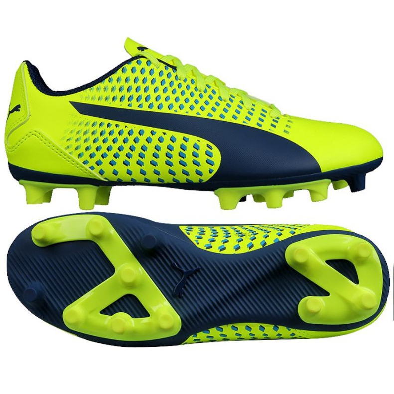 Puma Adreno Iii Fg Safety Junior 104049 10 jalkapallokengät kultainen vihreä