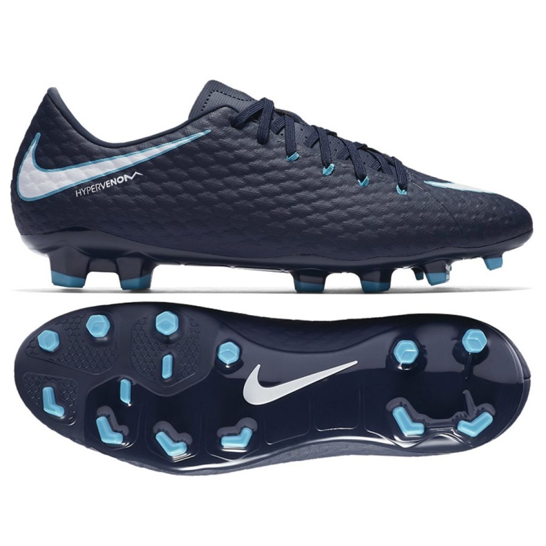 Nike Hypervenom Phelon Iii Fg M 852556-414 jalkapallokengät laivastonsininen laivastonsininen