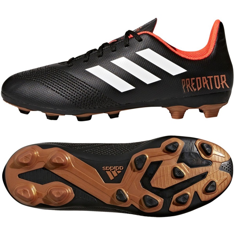 Adidas Predator 18.4 FxG Jr CP9243 jalkapallokengät musta musta