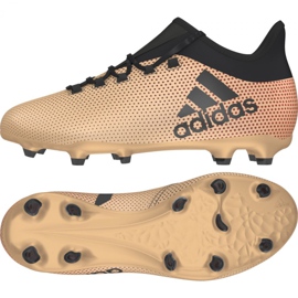 Adidas X 17.1 Fg Jr CP8977 jalkapallokengät kultainen