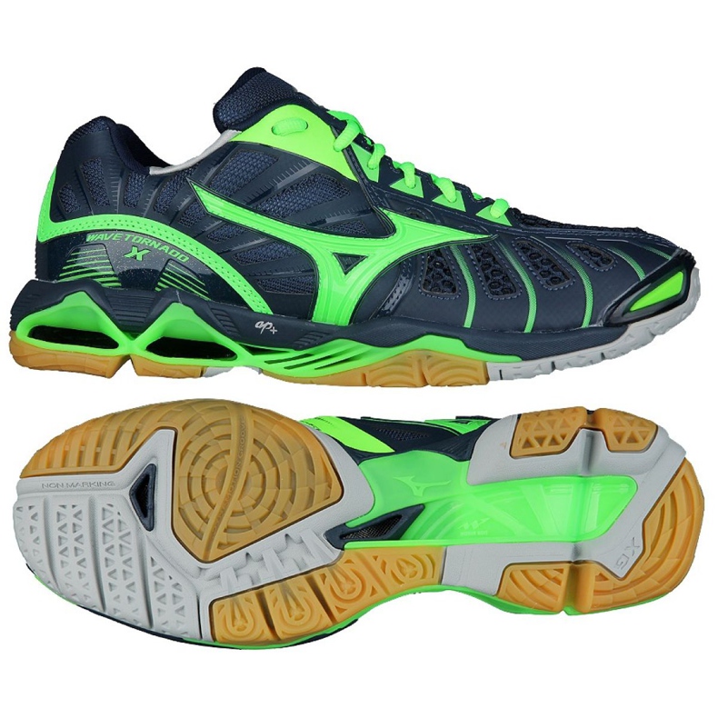 Mizuno Wave Tornado XM V1GA161236 lentopallokengät monivärinen laivastonsininen