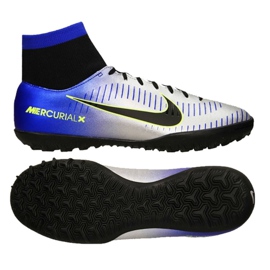 Nike MercurialX Victory Vi Neymar Df Tf M 921514-407 jalkapallokengät vihreä, sininen, harmaa / hopea sininen
