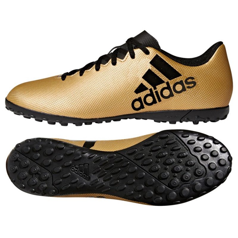 Adidas X Tango 17.4 Tf M CP9146 jalkapallokengät kultainen kultainen