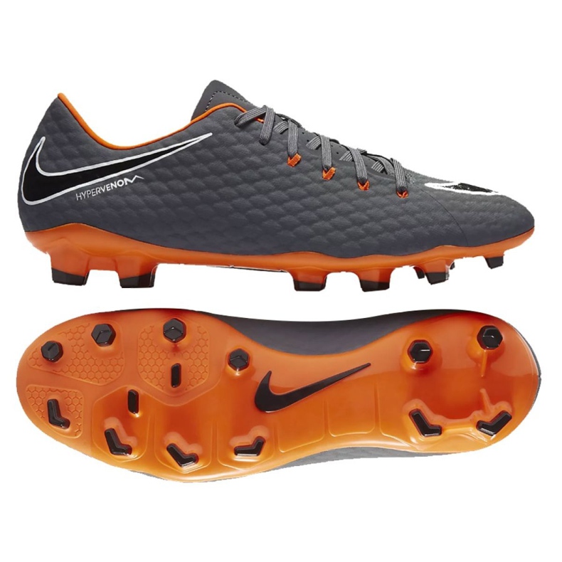 Nike Hypervenom Phantom 3 Academy Fg M AH7271-081 jalkapallokengät harmaa harmaa