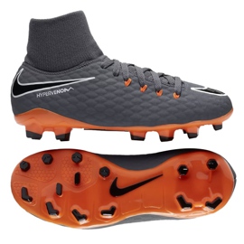 Nike Hypervenom Phantom 3 Academy Df Fg Jr AH7287-081 jalkapallokengät monivärinen harmaa