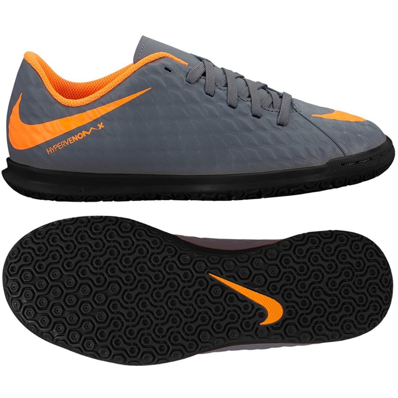 Sisäkengät Nike Hypervenom PhantomX 3 Club Ic Jr AH7296-081 monivärinen harmaa