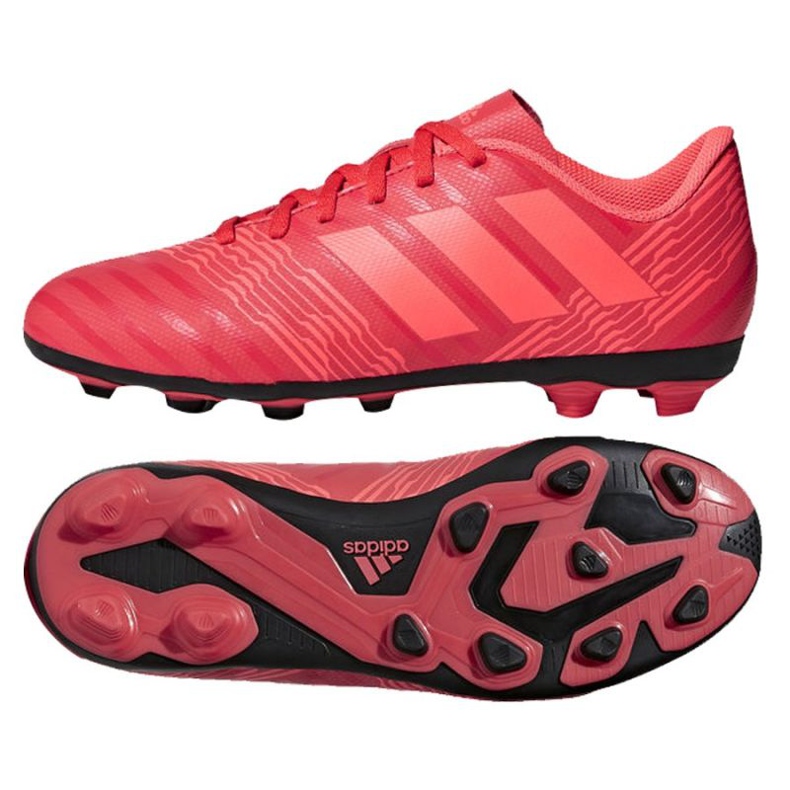 Adidas Nemeziz 17.4 FxG Jr CP9207 jalkapallokengät punainen punainen