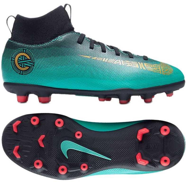 Nike Mercurial Superfly 6 Club CR7 Mg Jr AJ3115-390 jalkapallokengät sininen sininen