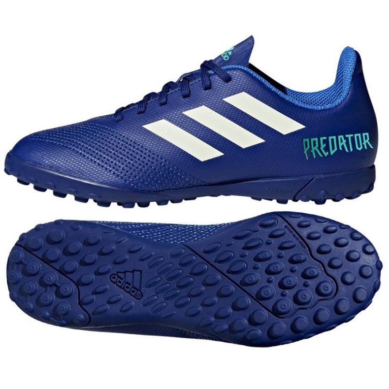 Adidas Predator Tango 18.4 Tf Junior CP9097 jalkapallokengät sininen sininen