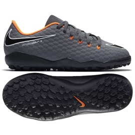 Nike Hypervenom PhantomX 3 Academy Tf Jr AH7294-081-S jalkapallokengät harmaa harmaa