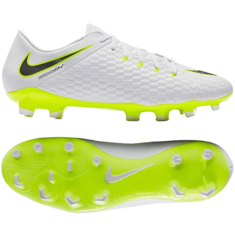 Nike Hypervernom Phantom 3 Academy Fg M AJ4120-107 jalkapallokenkä valkoinen valkoinen