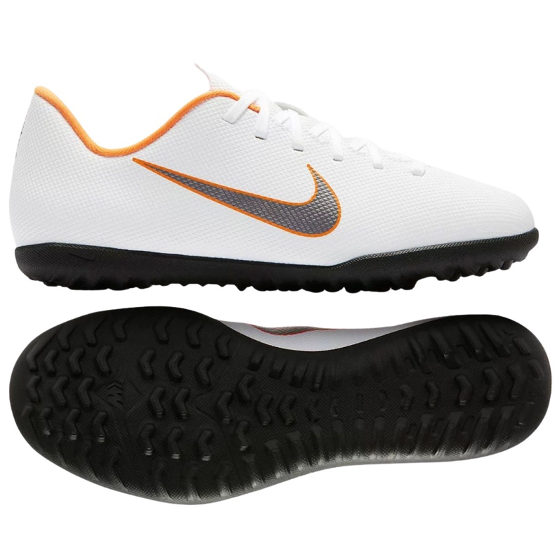 Nike Mercurial VaporX 12 club Tf Gs Jr AH7355-107 jalkapallokengät monivärinen valkoinen
