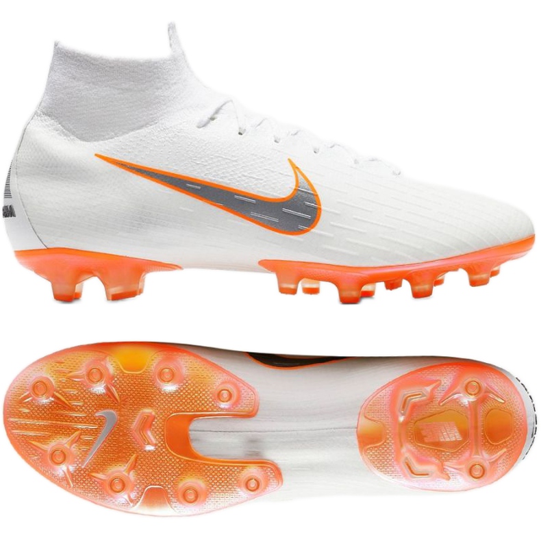 Nike Mercurial Superfly 6 Elite Ag Pro M AH7377-107 jalkapallokengät valkoinen valkoinen