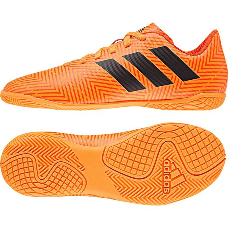 Adidas Nemeziz Tango 18.4 IN Jr DB2382 jalkapallokengät oranssi