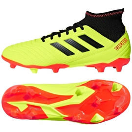 Adidas Predator 18.3 Fg M DB2003 jalkapallokengät keltainen keltainen