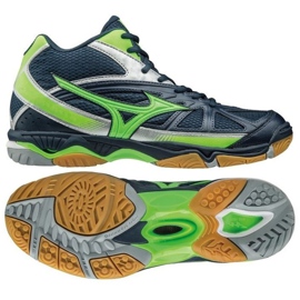 Mizuno Wave Hurricane 2 Mid M V1GA164536 lentopallokengät tummansininen tummansininen
