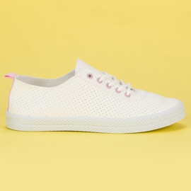 Kylie Avoimet sidotut lenkkarit valkoinen