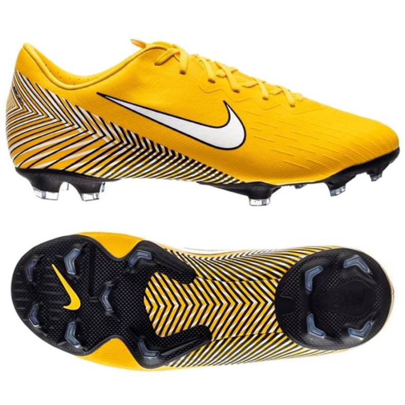 Nike Mercurial Vapor 12 Elite Neymar Fg Jr AR4091-710 jalkapallokengät keltainen ns noin ns vol